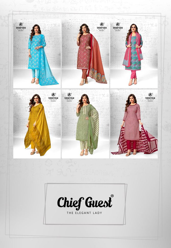 Deeptex Chief Guest Vol 35 Cotton Dress Material Wholesale Shop In Surat
